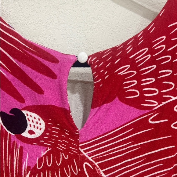 Farm Rio Salma Pink and Red Parrot Print Romper - Picture 5 of 6